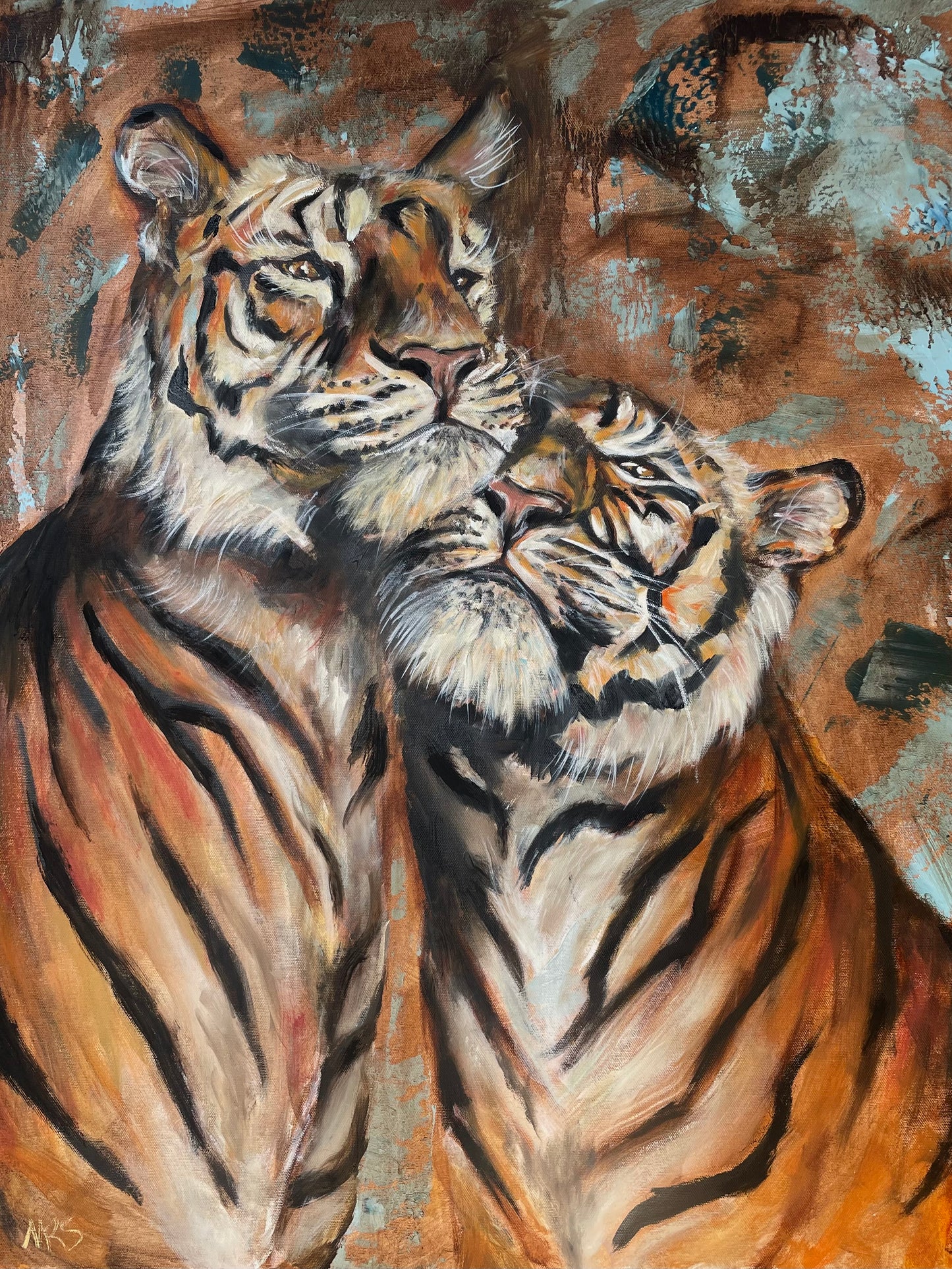 2 tigers tapestry